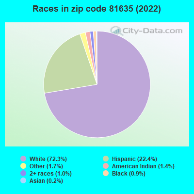 Races in zip code 81635 (2022)