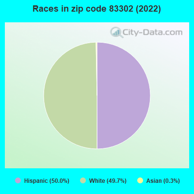 Races in zip code 83302 (2022)
