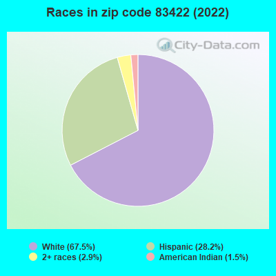 Races in zip code 83422 (2022)