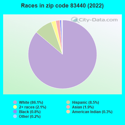 Races in zip code 83440 (2022)