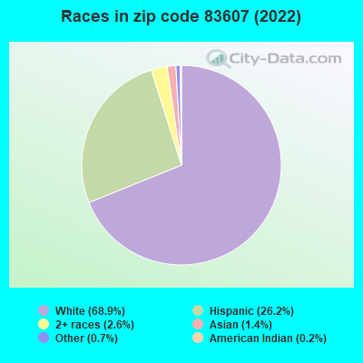 Races in zip code 83607 (2022)