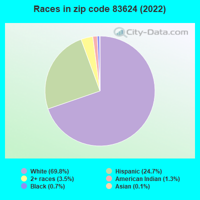 Races in zip code 83624 (2022)