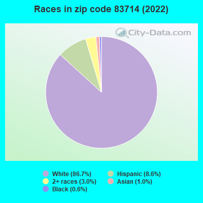 Races in zip code 83714 (2022)