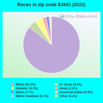 Races in zip code 83843 (2022)