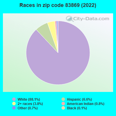 Races in zip code 83869 (2022)