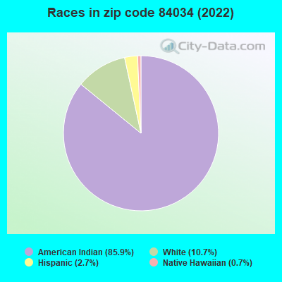Races in zip code 84034 (2022)