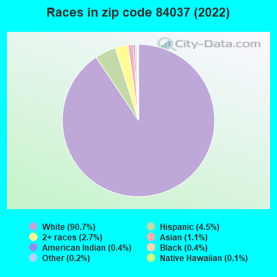 Races in zip code 84037 (2022)