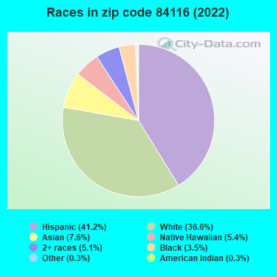 Races in zip code 84116 (2022)