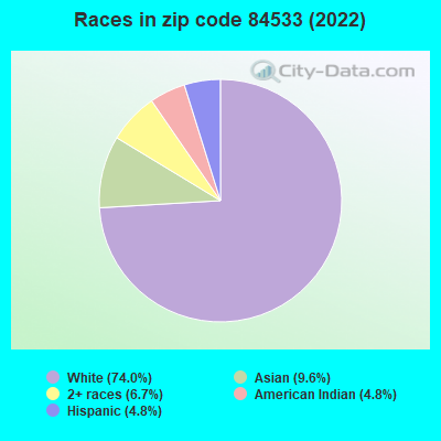 Races in zip code 84533 (2022)