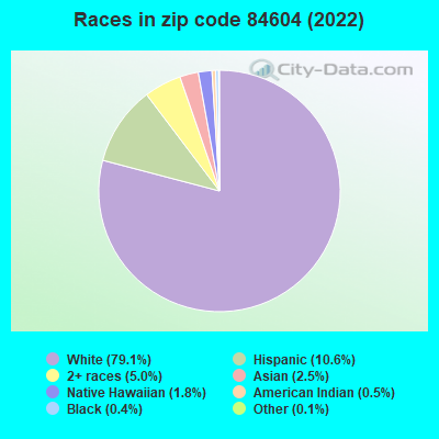 Races in zip code 84604 (2022)