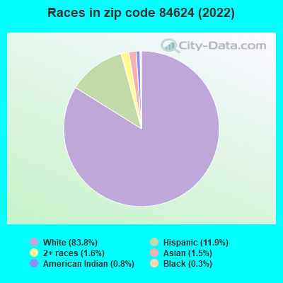 Races in zip code 84624 (2022)