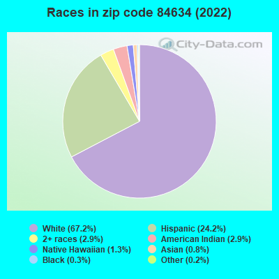 Races in zip code 84634 (2022)