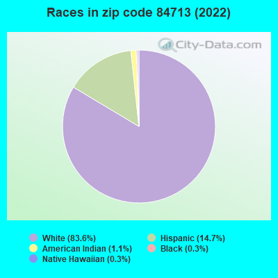 Races in zip code 84713 (2022)