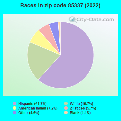 Races in zip code 85337 (2022)