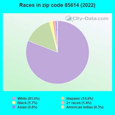 Races in zip code 85614 (2022)
