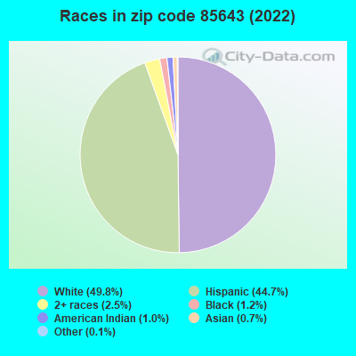 Races in zip code 85643 (2022)