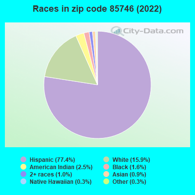 Races in zip code 85746 (2022)