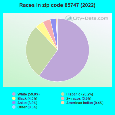 Races in zip code 85747 (2022)