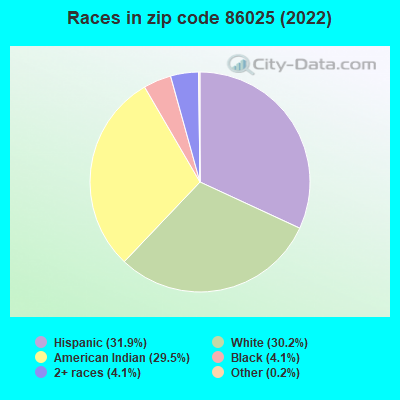 Races in zip code 86025 (2022)