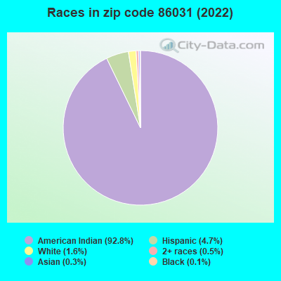 Races in zip code 86031 (2022)