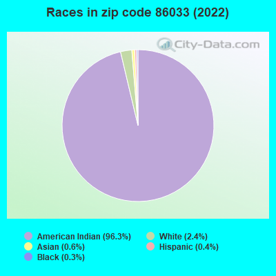 Races in zip code 86033 (2022)