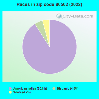 Races in zip code 86502 (2022)