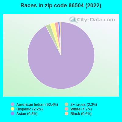 Races in zip code 86504 (2022)