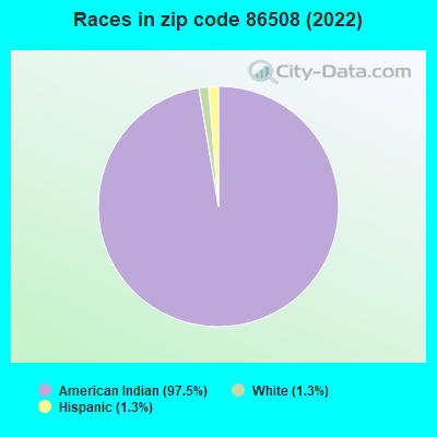 Races in zip code 86508 (2022)