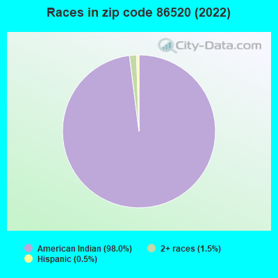 Races in zip code 86520 (2022)