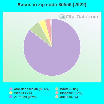 Races in zip code 86556 (2022)
