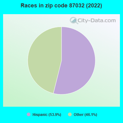 Races in zip code 87032 (2022)