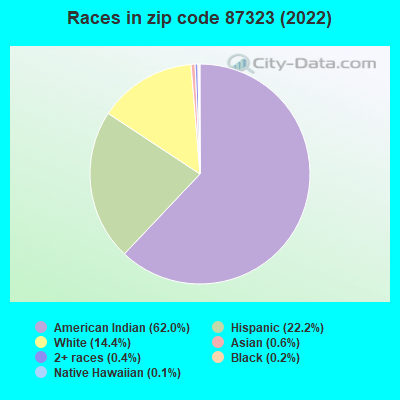 Races in zip code 87323 (2022)