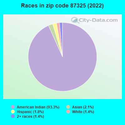 Races in zip code 87325 (2022)