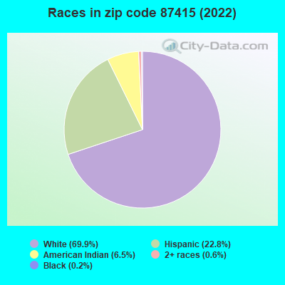 Races in zip code 87415 (2022)