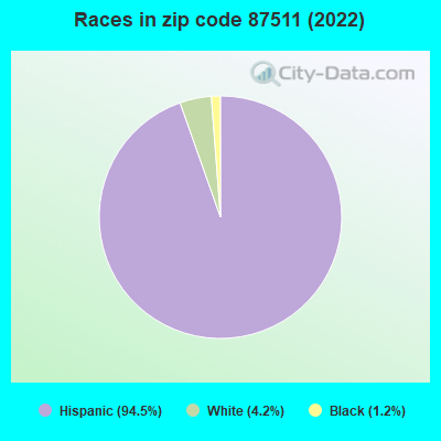 Races in zip code 87511 (2022)