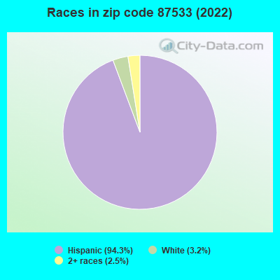 Races in zip code 87533 (2022)