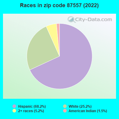 Races in zip code 87557 (2022)