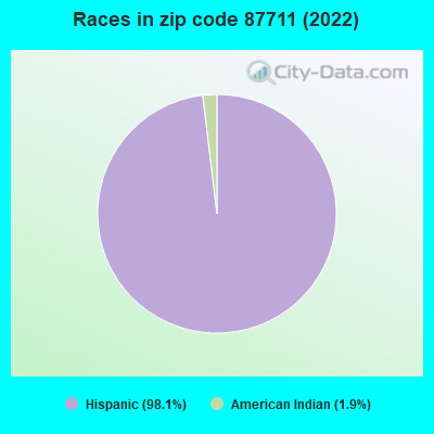 Races in zip code 87711 (2022)