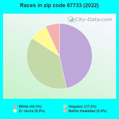 Races in zip code 87733 (2022)