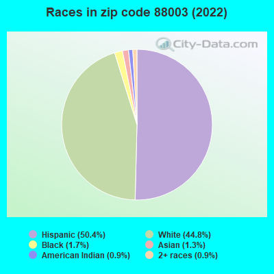 Races in zip code 88003 (2022)