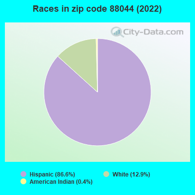 Races in zip code 88044 (2022)