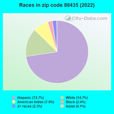 Races in zip code 88435 (2022)