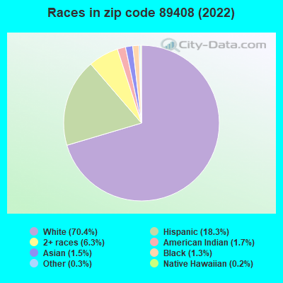 Races in zip code 89408 (2022)