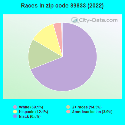 Races in zip code 89833 (2022)