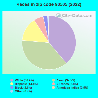 Races in zip code 90505 (2022)
