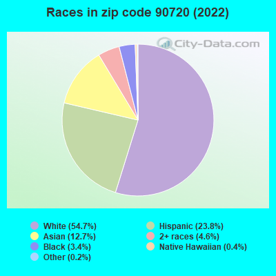 Races in zip code 90720 (2022)