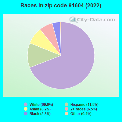 Races in zip code 91604 (2022)