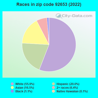 Races in zip code 92653 (2022)