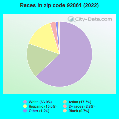 Races in zip code 92861 (2022)