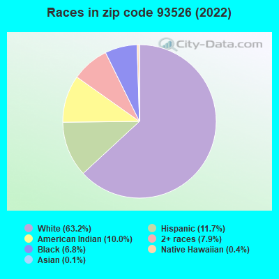 Races in zip code 93526 (2022)